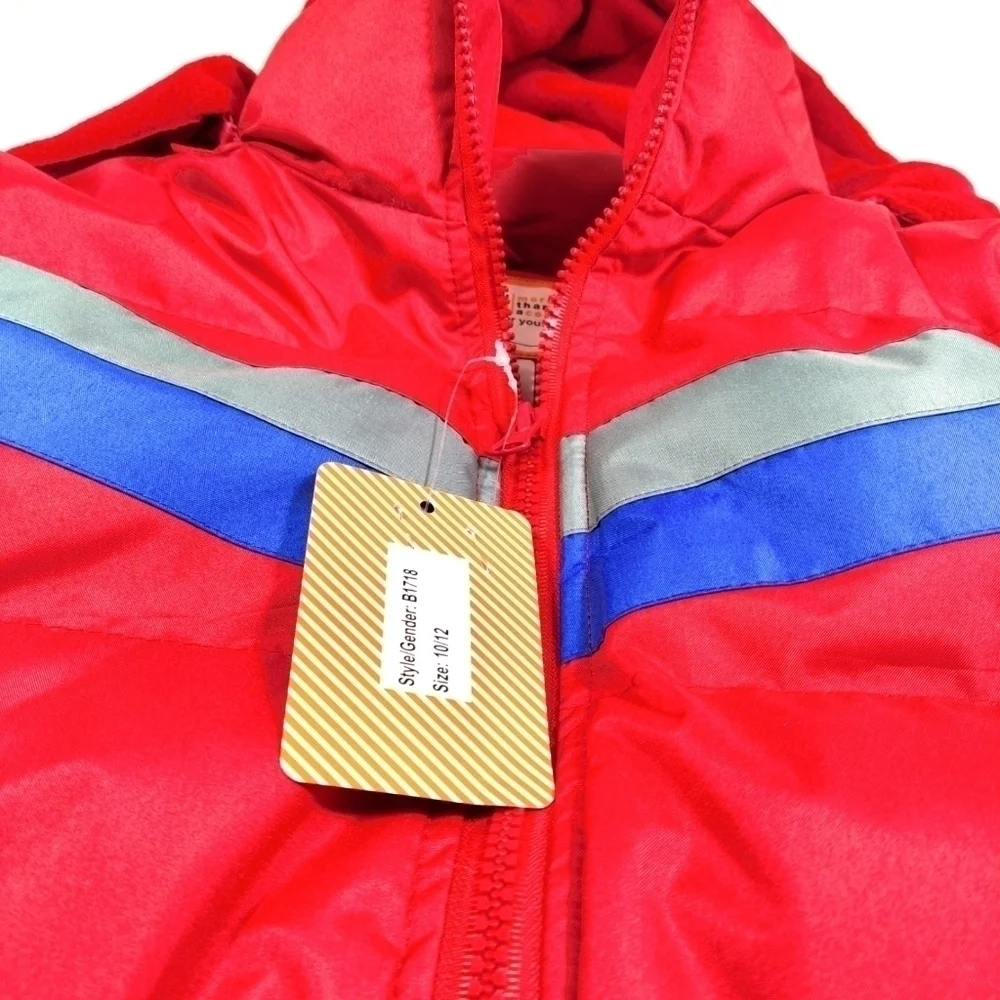 Operations warm- Kids coat- Red and blue Size: 10/13
